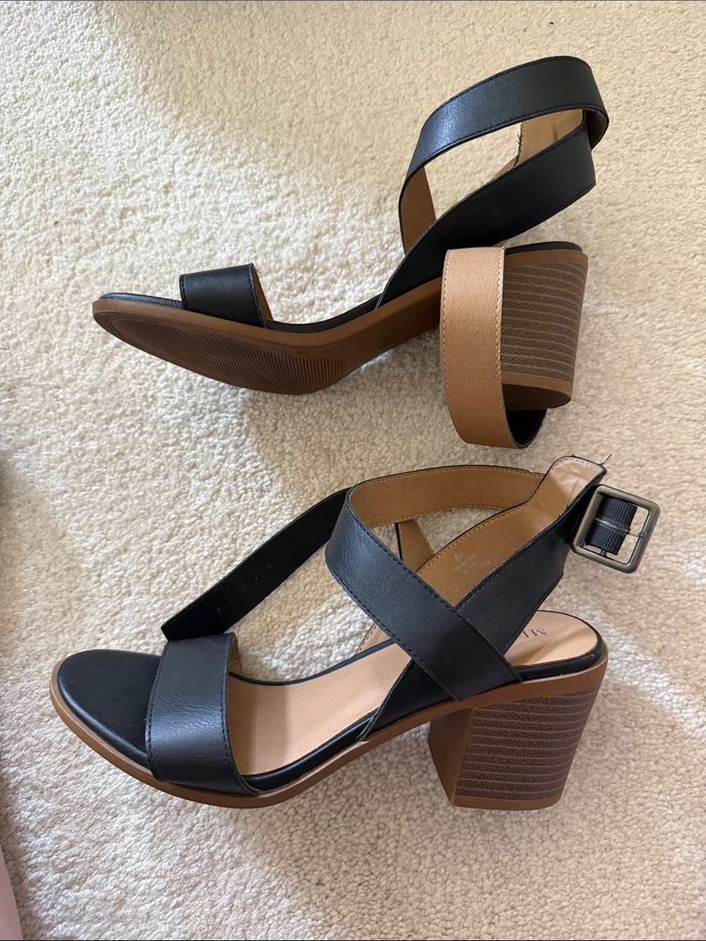 Merona Black Block Heel Sandals